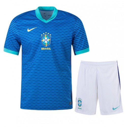 Fotbalové Dres Brazílie Dětské Venkovní Copa America 2024 Krátký Rukáv (+ trenýrky)